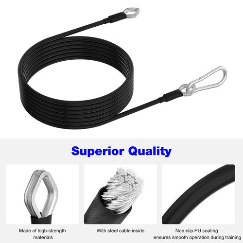 BZTT Total Gym Cable 79 Inch - Fitness Pulley Cable Replacement Cable Machine Attachment Pulley Rope, Fits for Cable Machine Home Gym 5mm Heavy 1000, 1500, 2000, 3000, XLS Pulley Pull Rope - 2 Pack