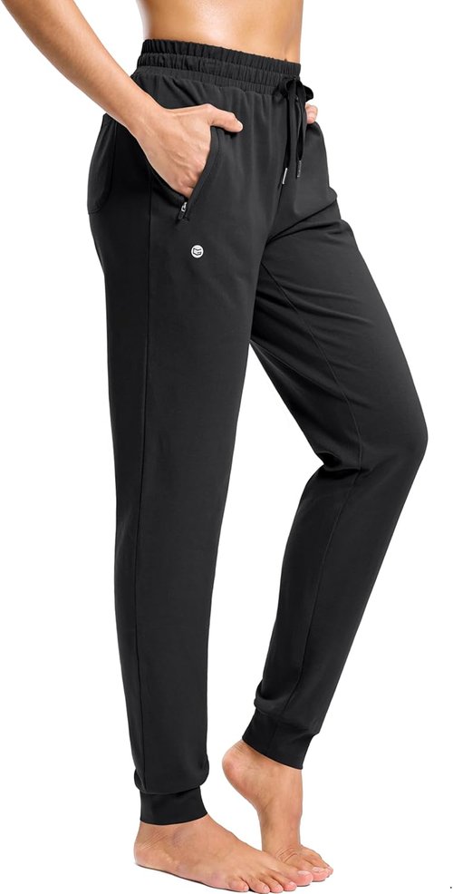 G Gradual Women's Tall Sweatpants - Cotton Joggers with Zipper Pockets | 30"/32"/34" Inseam Yoga Pants
