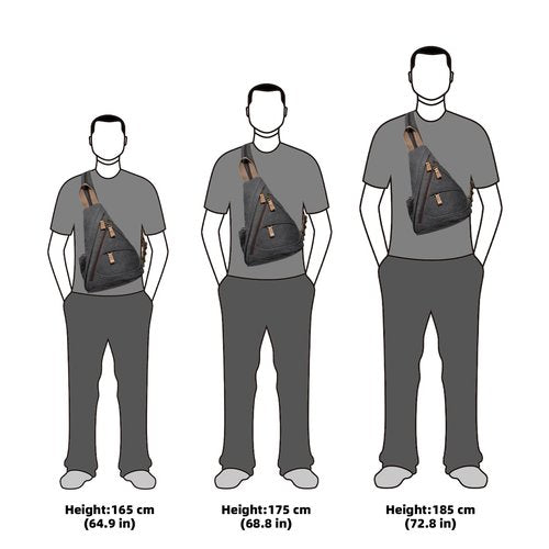 KL928 Canvas Sling Bag - Small Crossbody Backpack Shoulder Casual Daypack Rucksack for Men Women(Small Version, Black)