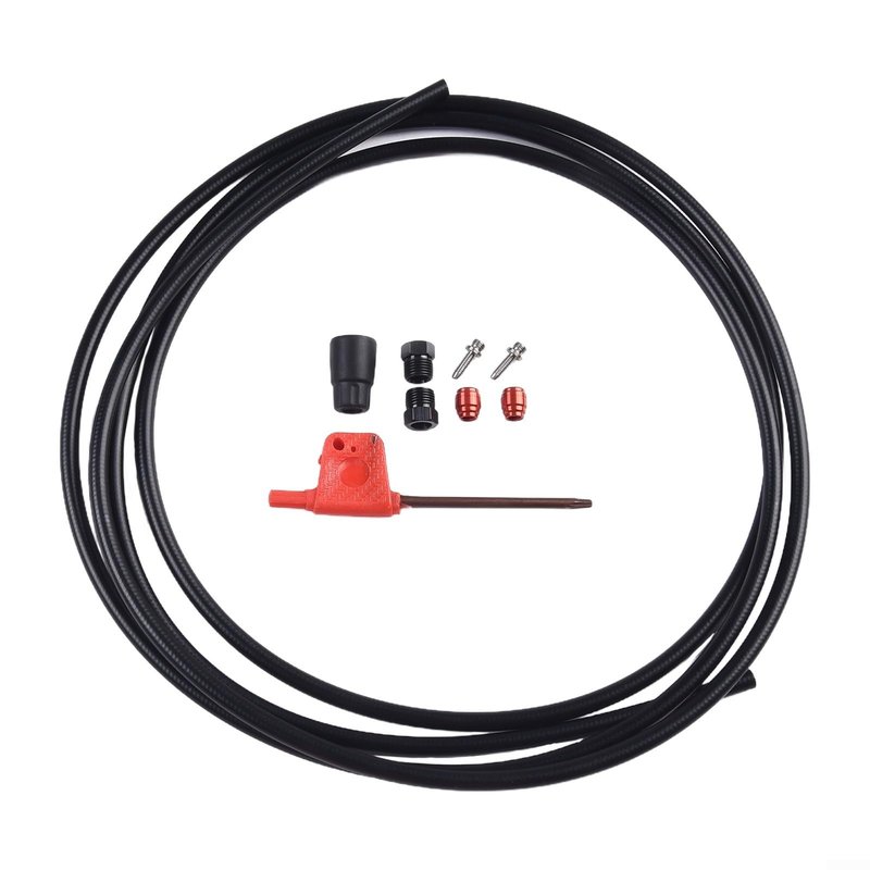 2M Bikes Brake Hose Kit with Oil Needle & Olive Replacement Part Compatible with AXS AXS Bike Connector Set(Black)