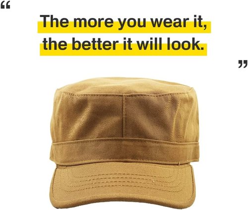 KBETHOS Cadet Army Cap - Everyday Military Style Hat with Stash Pocket | Versatile & Stylish
