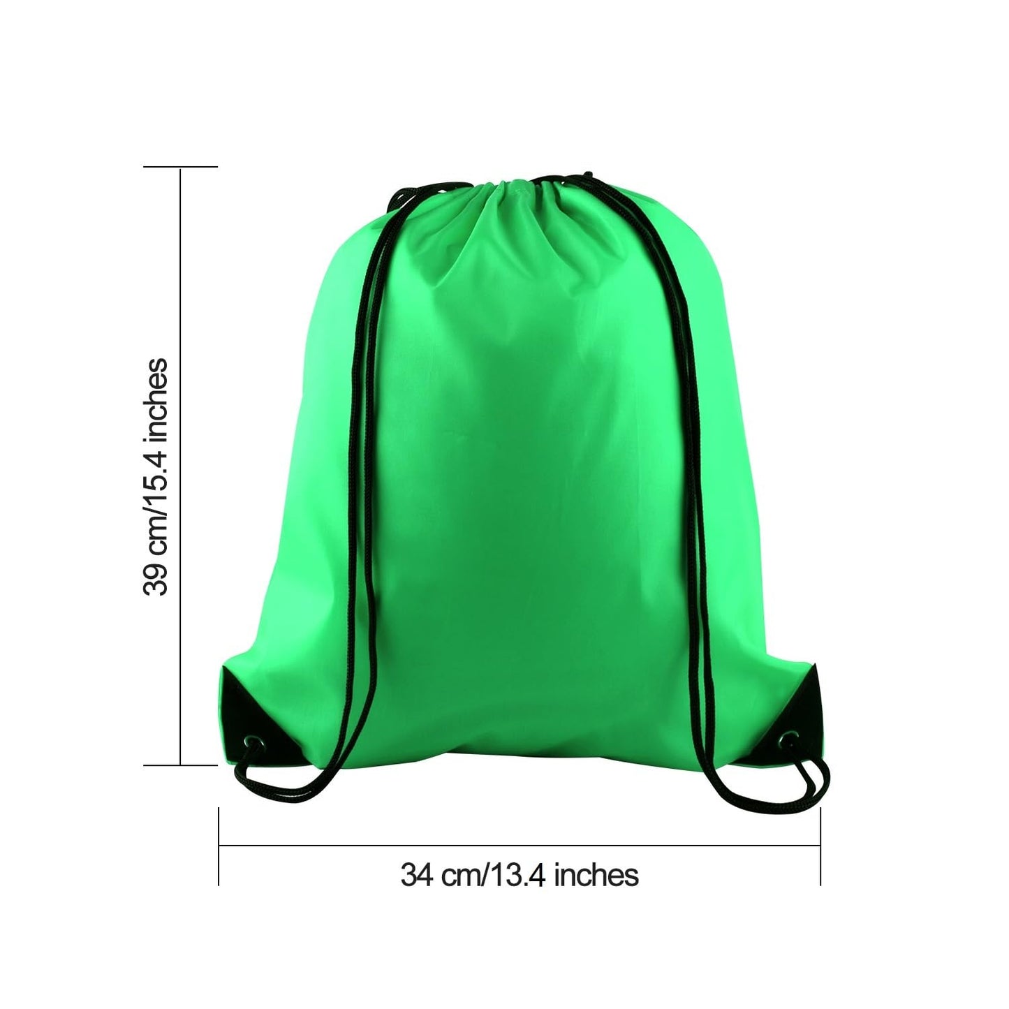 KUUQA 20Pcs Drawstring Backpack Bag Bulk Green Drawstring Bags String Backpack Sport Gym Sack Bags Foldable Storage Bag for Women Men Shopping Gym Travel Sports