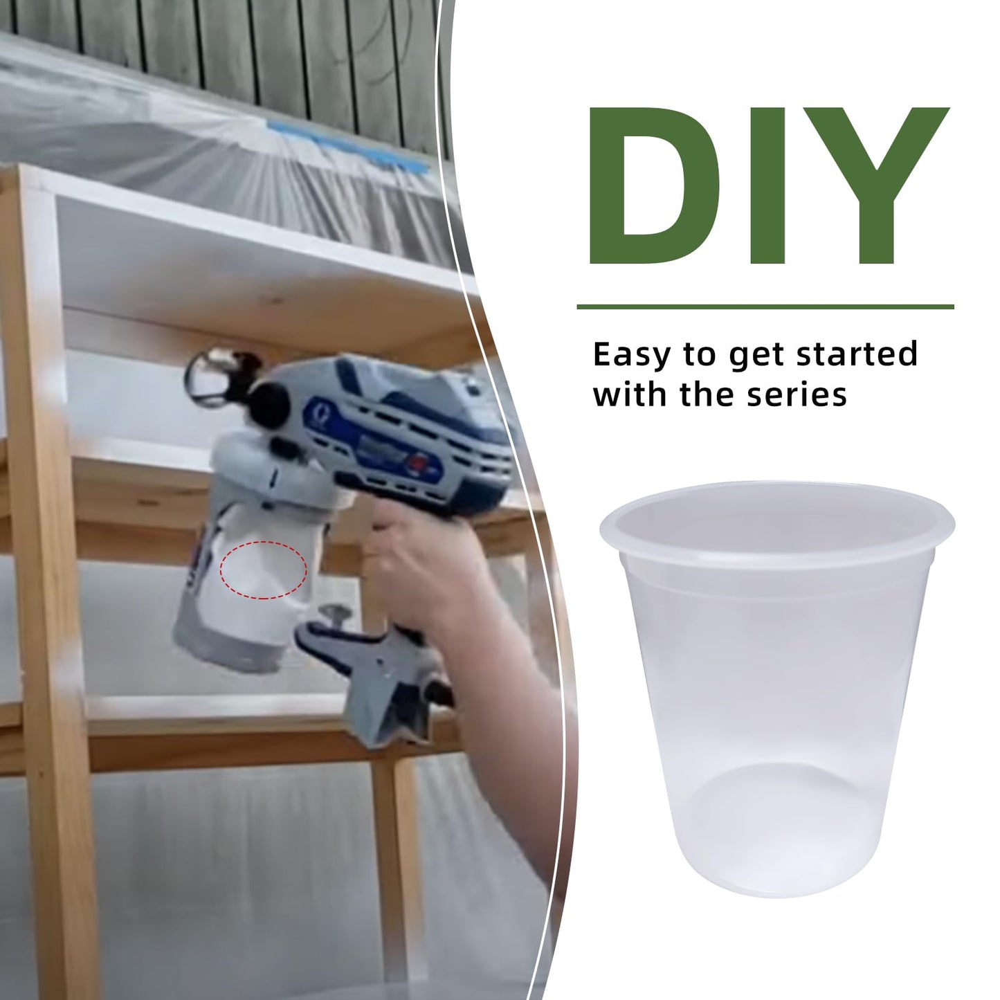 17A226 Paint Bags Compatible with Graco,17A226 for FlexLiner 32 oz (Clear 10PC)