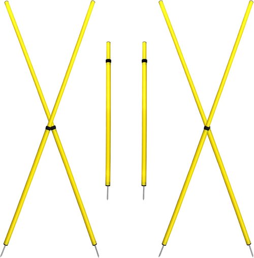 BlueDot Trading Soccer Agility Poles - Telescopic & Collapsible Options | Speed Training Sets (4, 6, 8 Pieces)