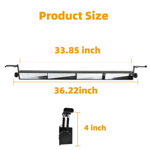 MIXOPOLY Golf Cart Rear View Mirror 4 Panel Universal for Yamaha EZGO Club Car, Wide Angle View Wink Mirror, Eliminate Blind Spots