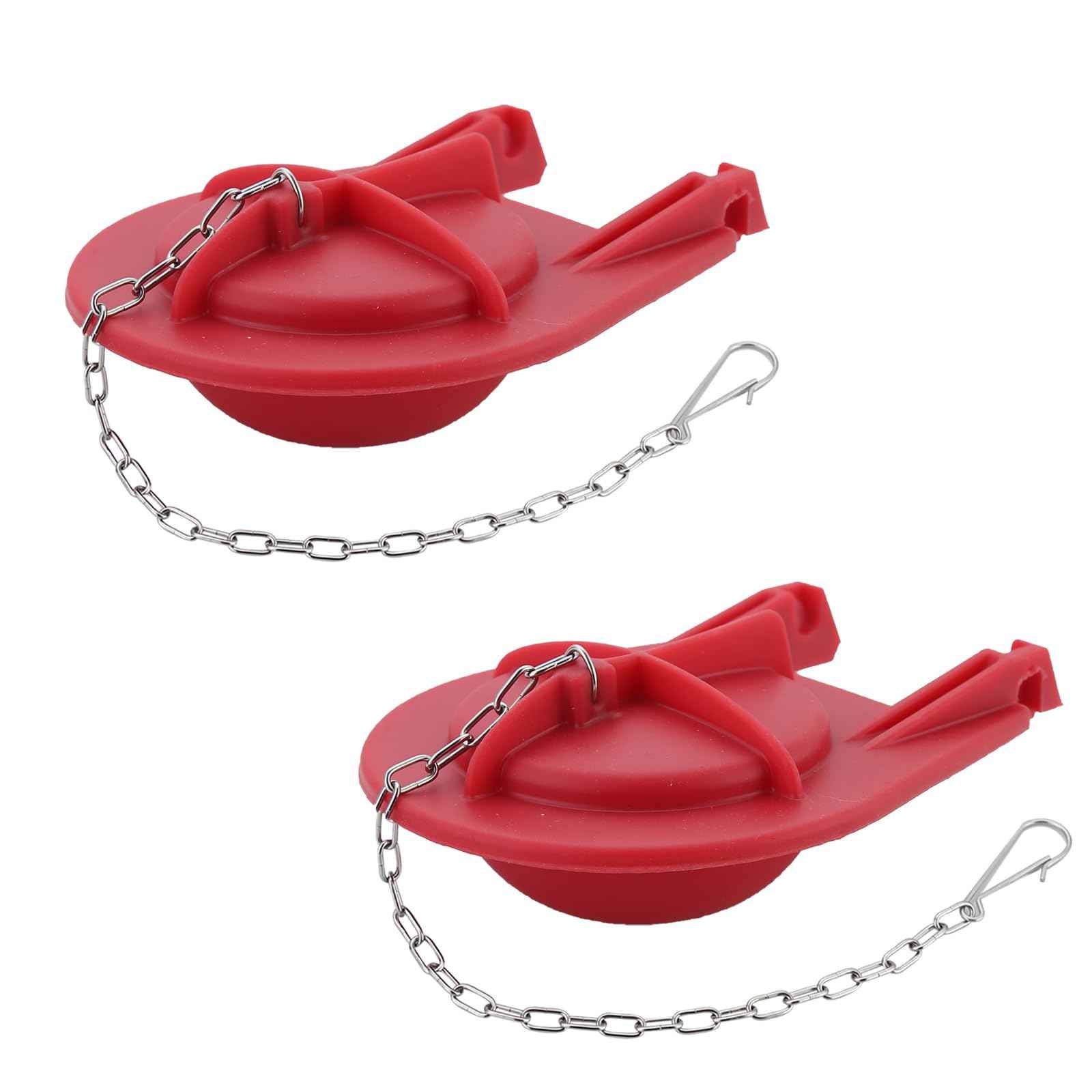 (2-Pack)3.5-Inch Large style Toilet Flapper Replacement Kit with Chain,Compatible with Kohler GP1039444 Toilet Flapper for One-Piece Toilets with Class Five Technology,Strong Sealing,Red