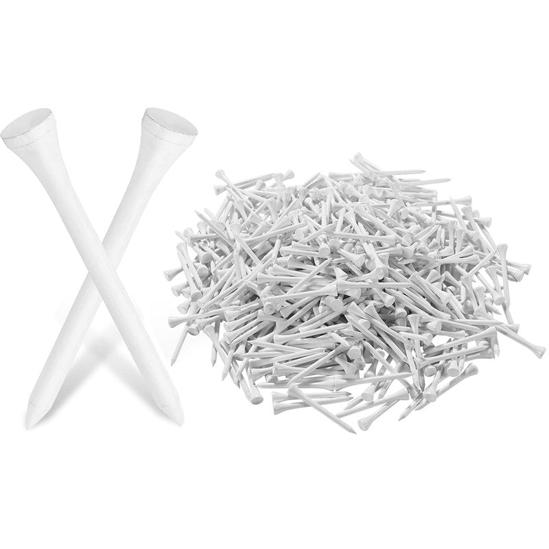 weyleity Bamboo Golf Tees 500 PCS 2-3/4 inch Length | Professional Natural Bamboo Golf Tees, Durable and Low Friction (2-3/4"(500 Pack))