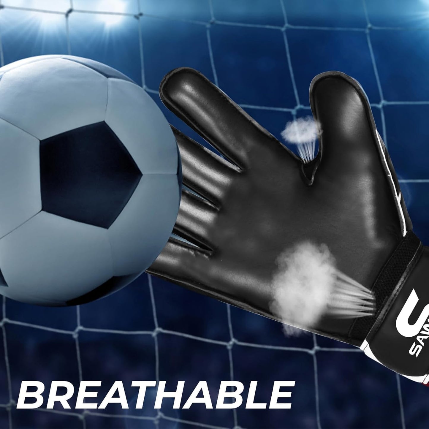 SAWANS Goalkeeper Gloves - Breathable Football Training Gear for Kids & Adults | Double Layer Grip Protection