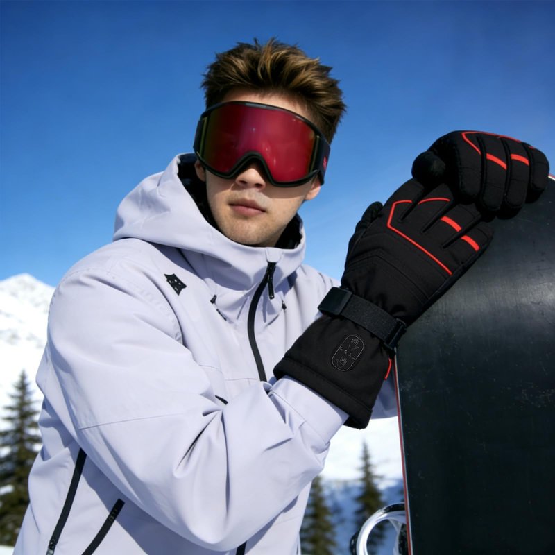 FEETMOR Heated Gloves,Unisex Rechargeable Battery Powered Electric Heating Gloves for Winter Outdoor,Skiing,Camping,Hiking
