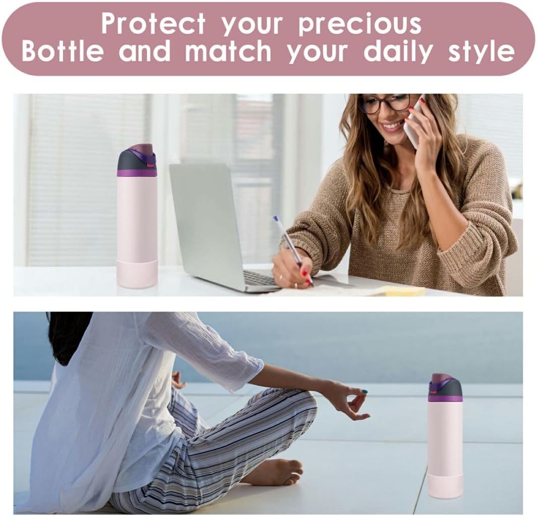 Owala Silicone Water Bottle Boot - Protective Anti-Scratch & Anti-Dent Sleeve Cover | 40oz Dreamy Field