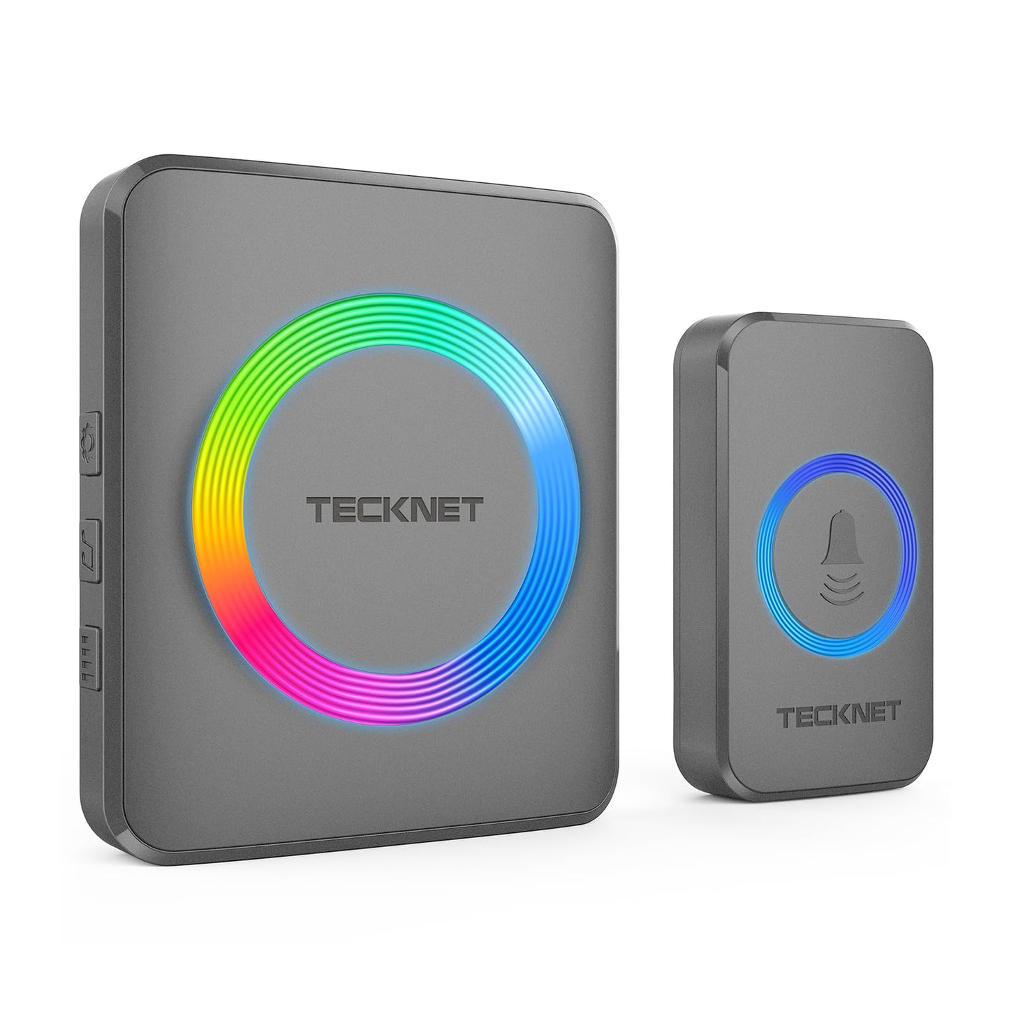 TECKNET Wireless Doorbells for Home, IP65 Waterproof 1,970Ft 120dB Door Bell Ringer Wireless for Classroom with 60 Chimes & 5 Volume Levels, RGB Flash