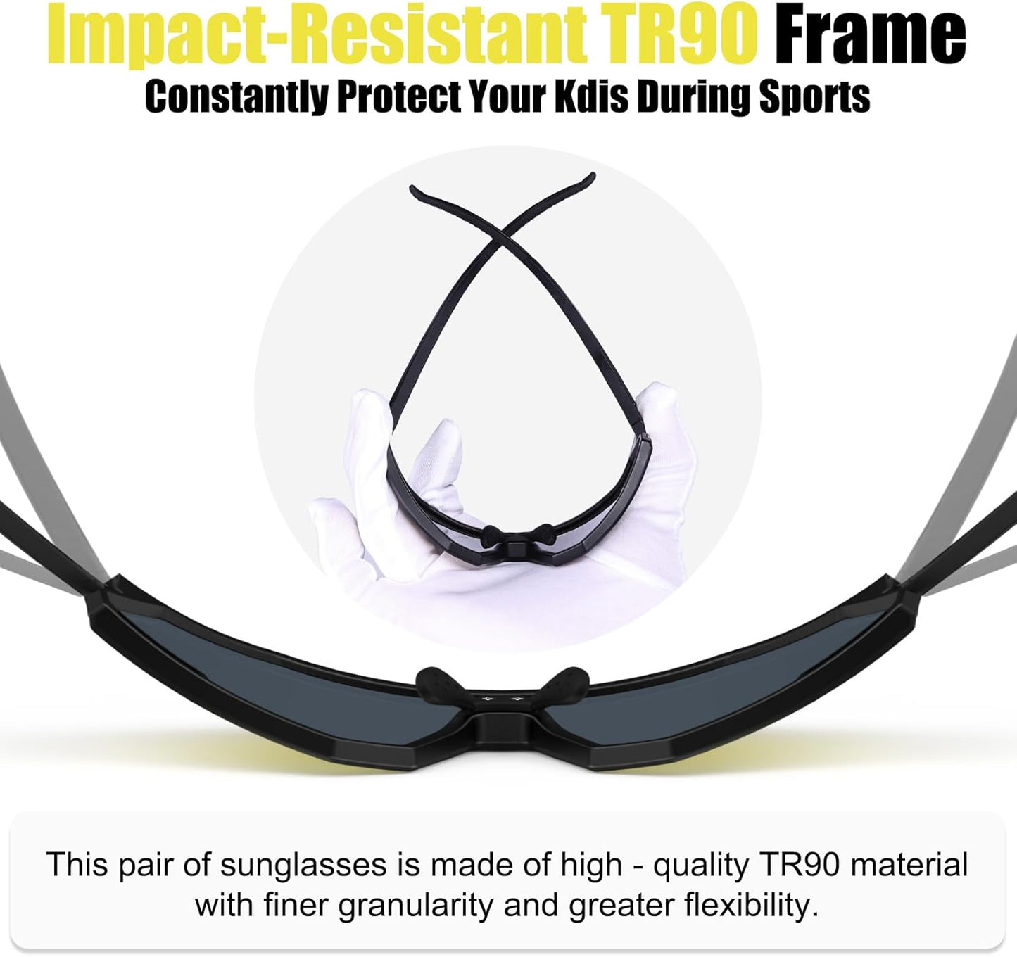 Polarized Kids Sunglasses - Ultra-Light TR90 Frame | UV400 Protection for Boys & Girls