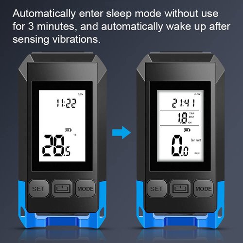 SIUKE USB Rechargeable Waterproof Bike Speedometer Multifunctional Bike Cycling Speedmeter Wireless Bicycle Speed Meter with Light and Horn USB Rechargeable Waterproof Bike Speedometer Full Screen