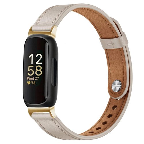 Leather Band for Fitbit Inspire 3/2/1 Bands Adjustable Sport Replacement Straps for Women & Men