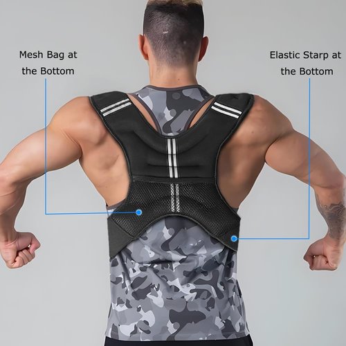 Kvittra Weighted Vest, 6.5lb/3KG Weight Vest with Reflective Stripe, Body Weight Vests Adjustable for Men, Women Workout, Strength Training, Running, Walking, Jogging, Cardio, Weighted Workout