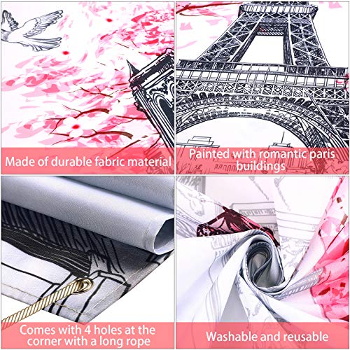 Eiffel Tower Paris Tapestry Backdrop - 72.8 x 43.3 Inch