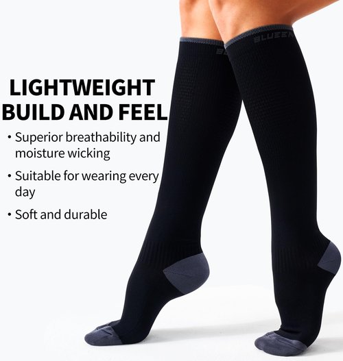 Compression Socks for Women & Men (3 pairs) - Best Support for Nurses, Running, Hiking, Recovery & Flight Socks