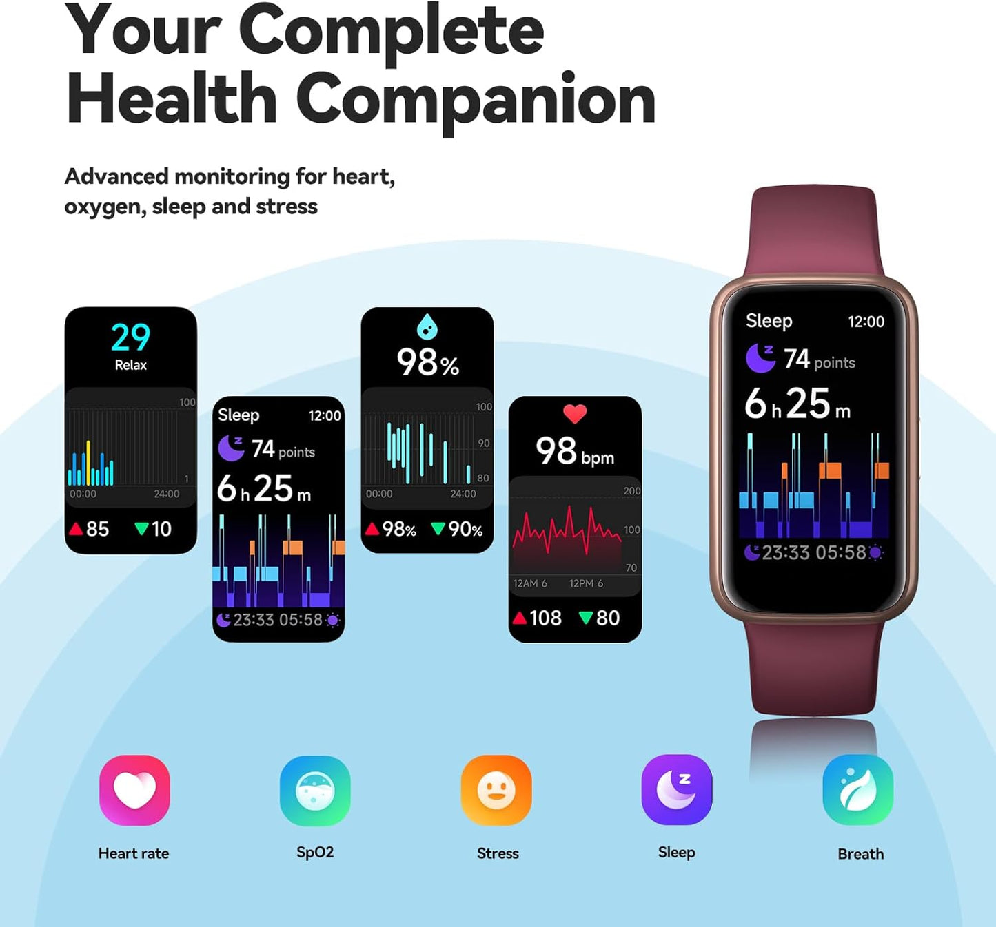 Skiennix Smart Watch - 1.47" Color Screen Fitness Tracker with 100+ Sport Modes & Heart Rate Monitor | Waterproof