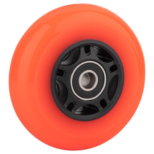 WHEELCOME Inline Skate Wheels with Bearings ABEC-9 and Floating Spacers for Blades Roller Hockey Skates, 85A Indoor & Outdoor, 64mm/70mm/72mm/76mm/80mm Dia, 4-Pack (Orange, 64mm)