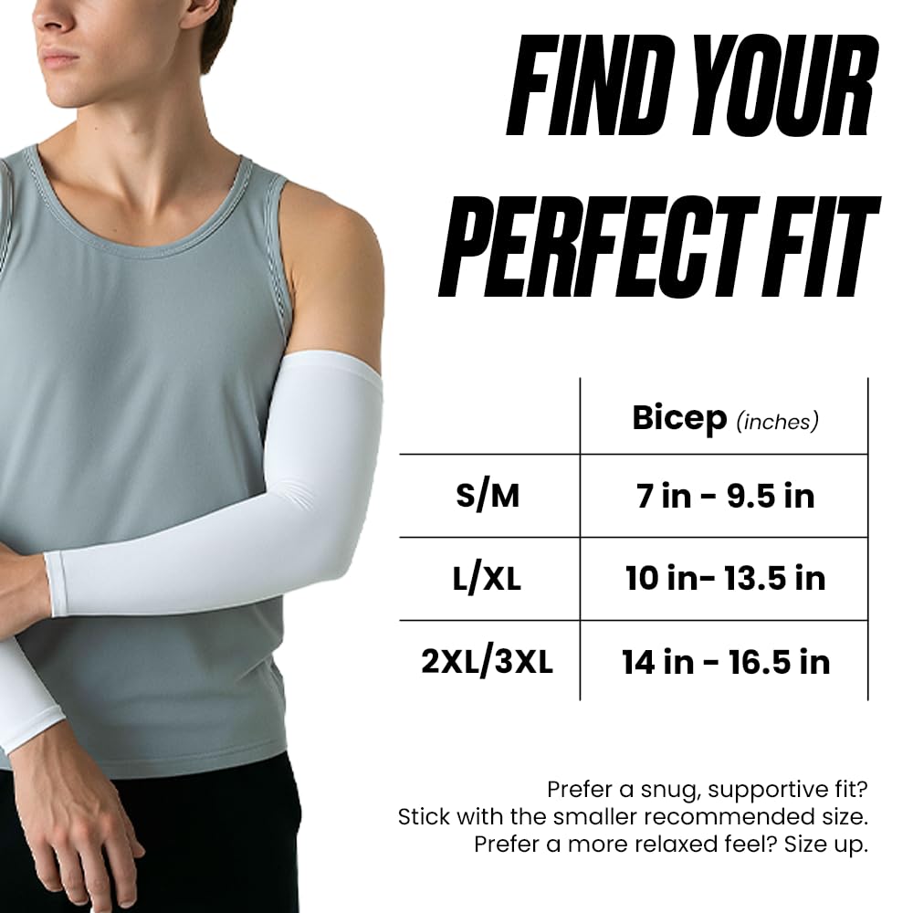 Statix Blue Cooling Arm Sleeves for Men and Women Sun Protection Arm Warmers for Gardening Sports Tattoo Cover S/M