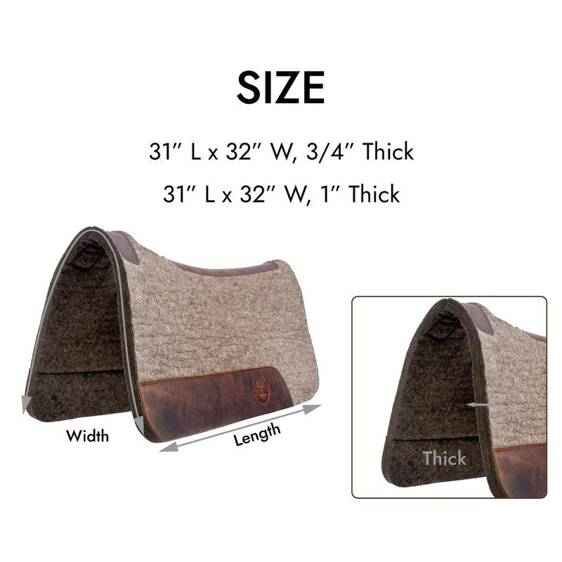 BLACK HOOF Steam Pressed Merino Wool Felt Contoured Pad