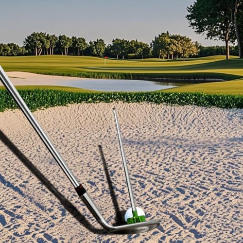 Golf Alignment Rods - Adjustable Magnetic Aiming Stick - Green