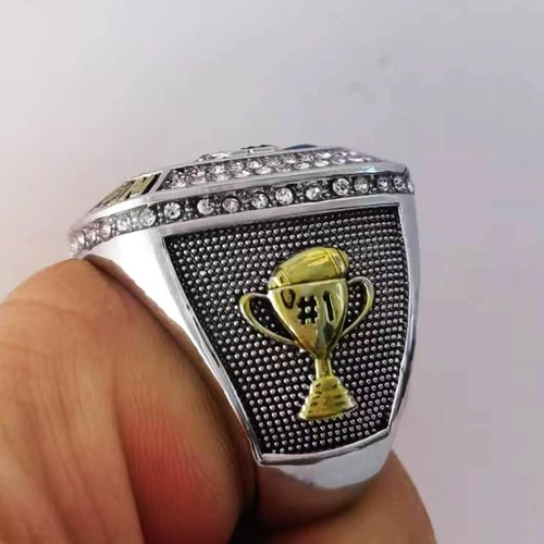 guancrown 2024 Fantasy Football Championship Trophy Ring Award Prize Sports Winner FFL Champion Ring (Size 11, Ring and Stand)