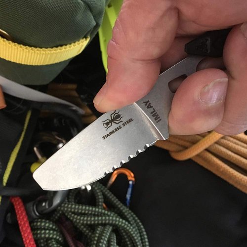 ESEE Imlay SAR Swiftwater Rescue Knife, Sheath, Clip Plate, & Retention Strap (Orange Sheath)