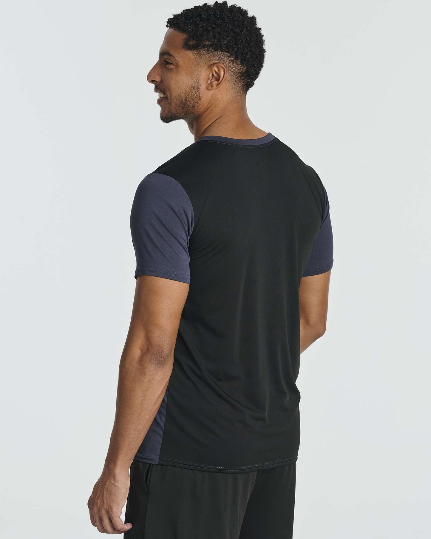 Real Essentials 5 Pack: Men's Dry-Fit Short Sleeve Crew Neck T Shirts Fitness Running Gym Workout Cool Exercise Athletic Tee, Set 15, Small