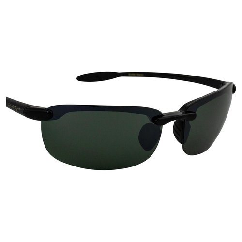 Islander Eyes Nevis Polarized Sunglasses for Men or Women Rimless Sports Wrap Black Temples w/Grey Lens