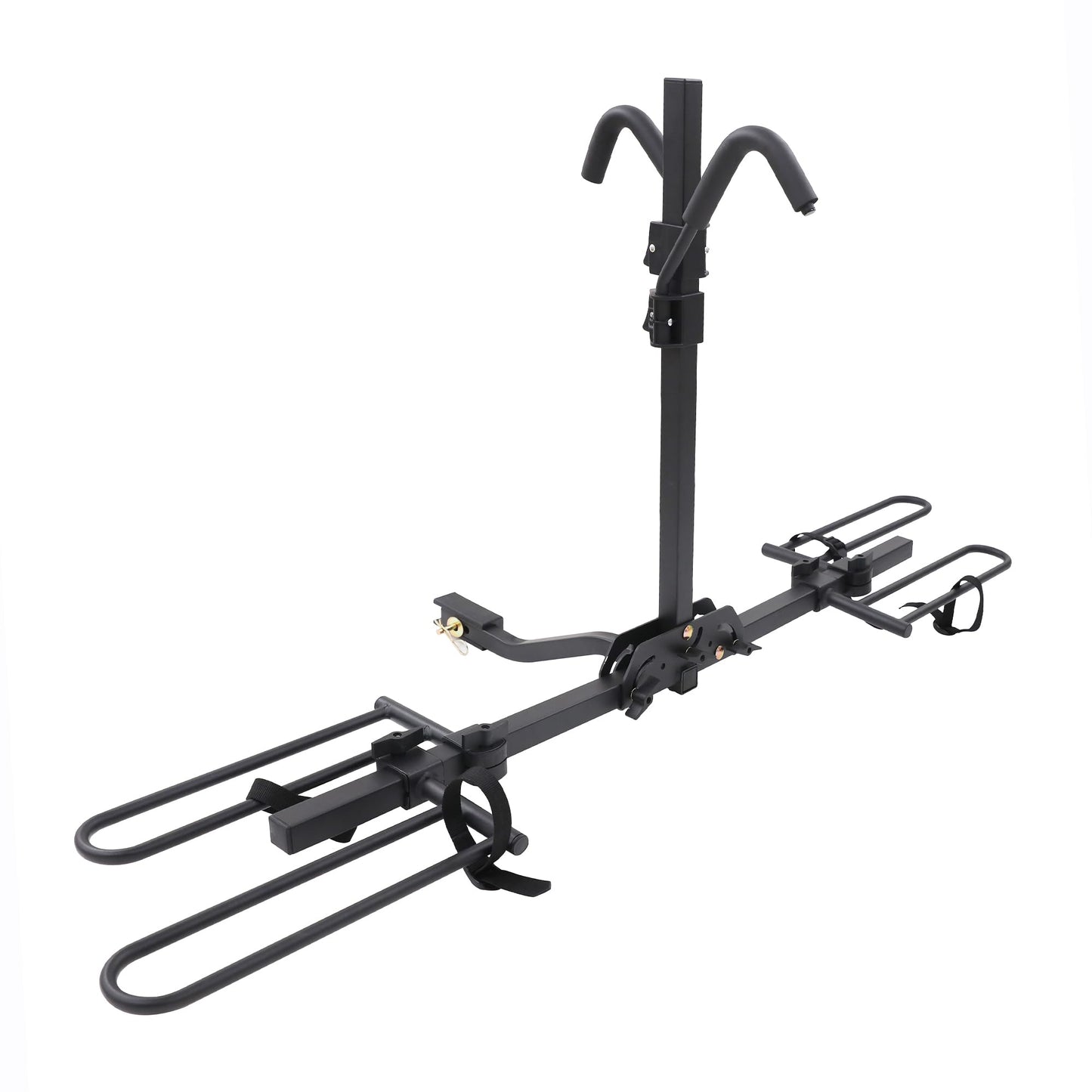 Young 2 Bike Rack Hitch Mount Platform Style, Folding Bicycle Carrier Racks for Cars SUVs Trucks Vans, 80 lbs. Capacity