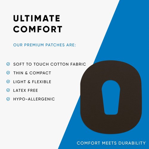 Flexd - Dexcom G6 Over Patches Waterproof (Pack of 30) - Black