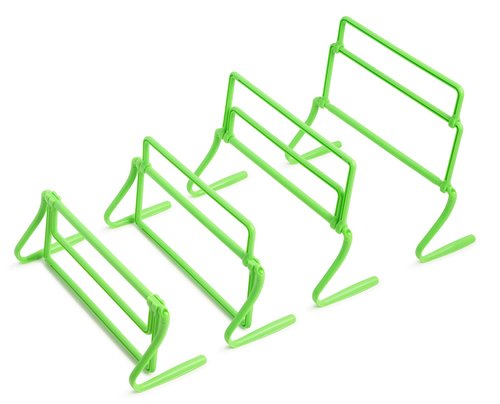 American Challenge Adjustable Multi-Height Hurdles for Soccer or Training (Set of 3, Neon Green)