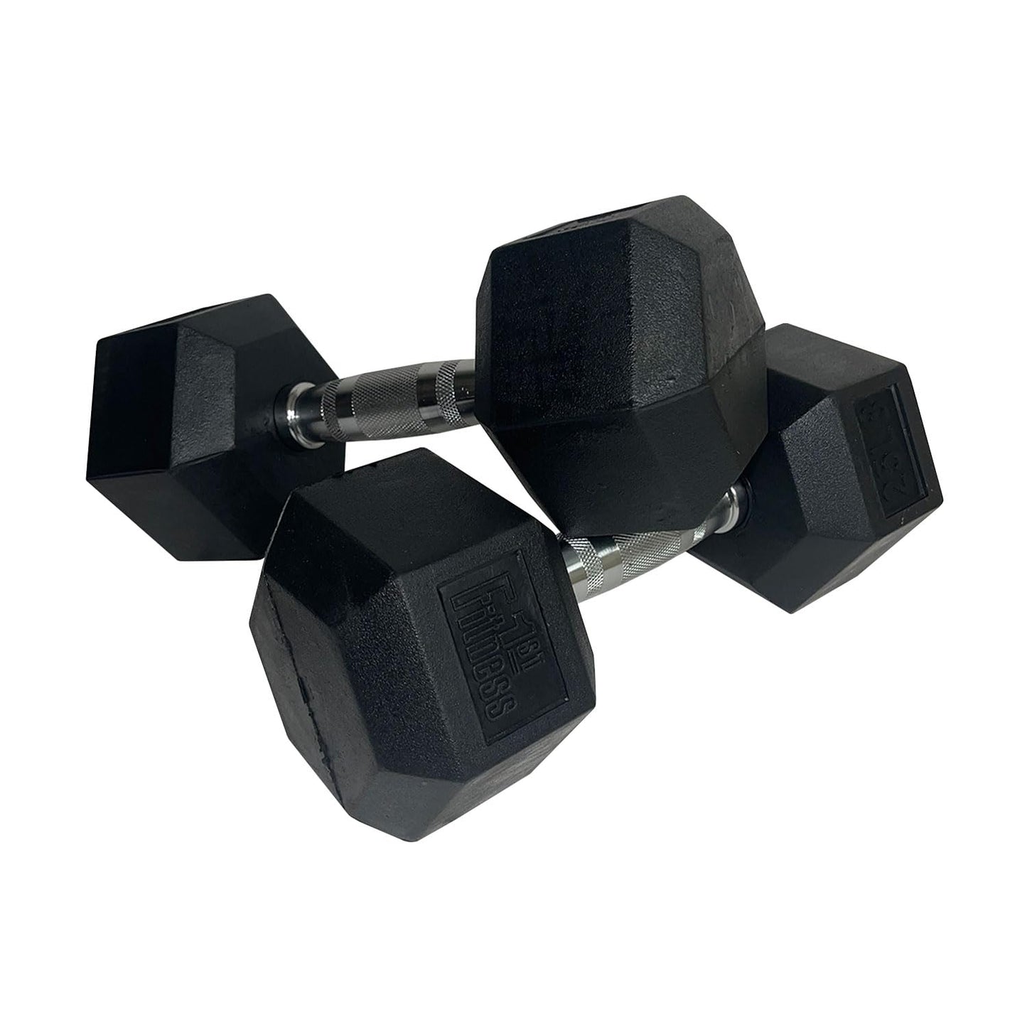 Fitness First Rubber Hex Dumbbell Pairs, 10 lbs