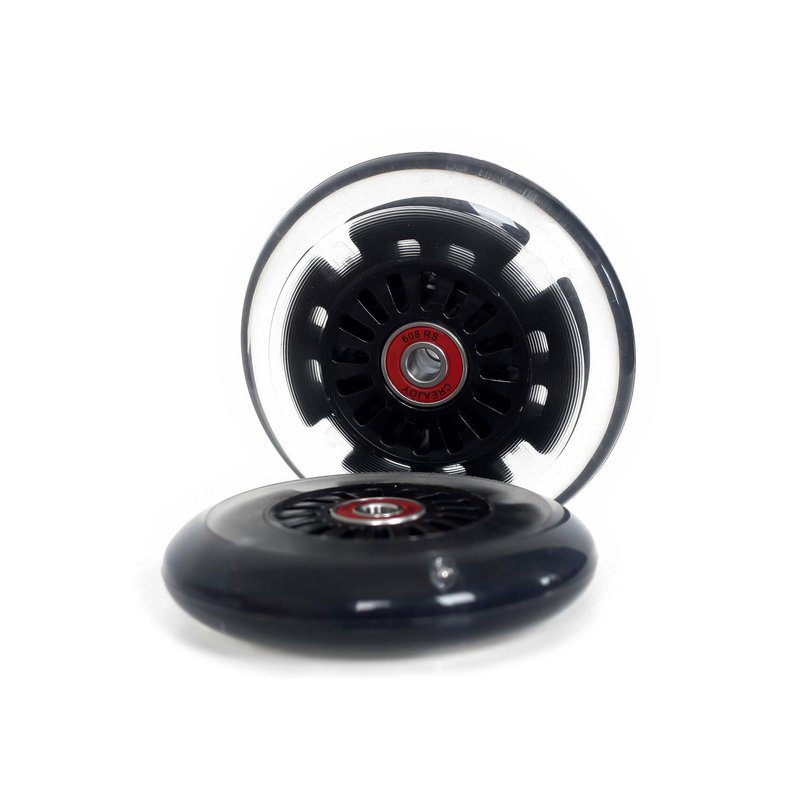 100mm LED Light Up Flashing Scooter Wheel, Pack of 2 with bearings