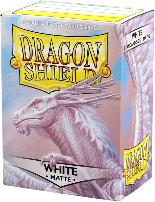 Dragon Shield | Matte Card Sleeves - 100 CT Standard Size | Smooth & Durable TCG Protection | White