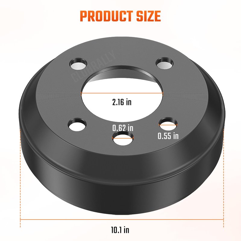 CLUBRALLY Golf Cart Brake Drum, Fits Club Car DS 1981-1994 and 2018-Up Tempo, OEM#4263, 1011137