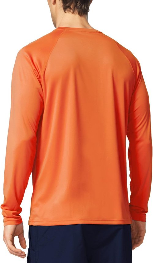 Baleaf Men's UV Protection Long Sleeve Rash Guard - SPF UPF 50+ Quick Dry Lightweight for Fishing & Running