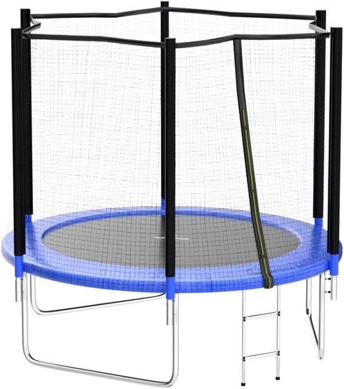AOTOB Trampoline with Safety Enclosure Net - Heavy Duty Jumping Mat & Basketball Hoop | 8FT to 15FT Sizes