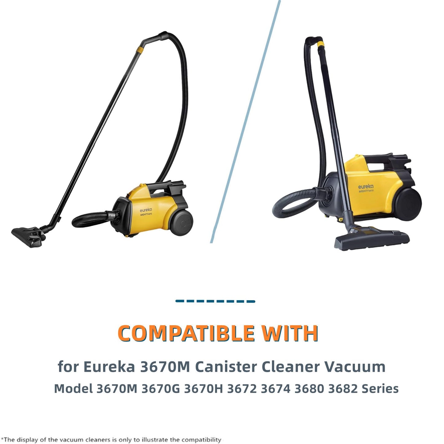 JEDELEOS Extension Wand Hose Replacement for Eureka 3670M Canister Vacuum Models 3670M 3670 3680 3670G 3670H 3672 3673 3674 3682 Series 17.8inch (Pack of 2)