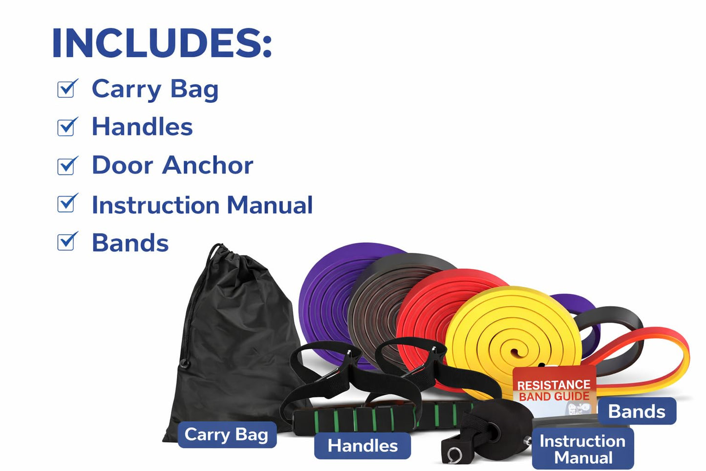 Resistance Bands for Working Out, Pull up Assistant Bands, Exercise Bands, Pull up Band Set for Strength Training, Pull Up Assistance Bands for Body Stretching Training Physical Therapy