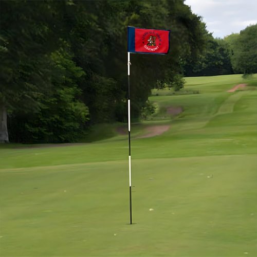 2BUT Oakmont Country Club Golf Pin PGA Flag Practic Putting Green Golf Flag For Backyard Garden Double-Sewn 600D Nylon Miniature Pin Flag Regulation Tube Flag(D 20"X13")