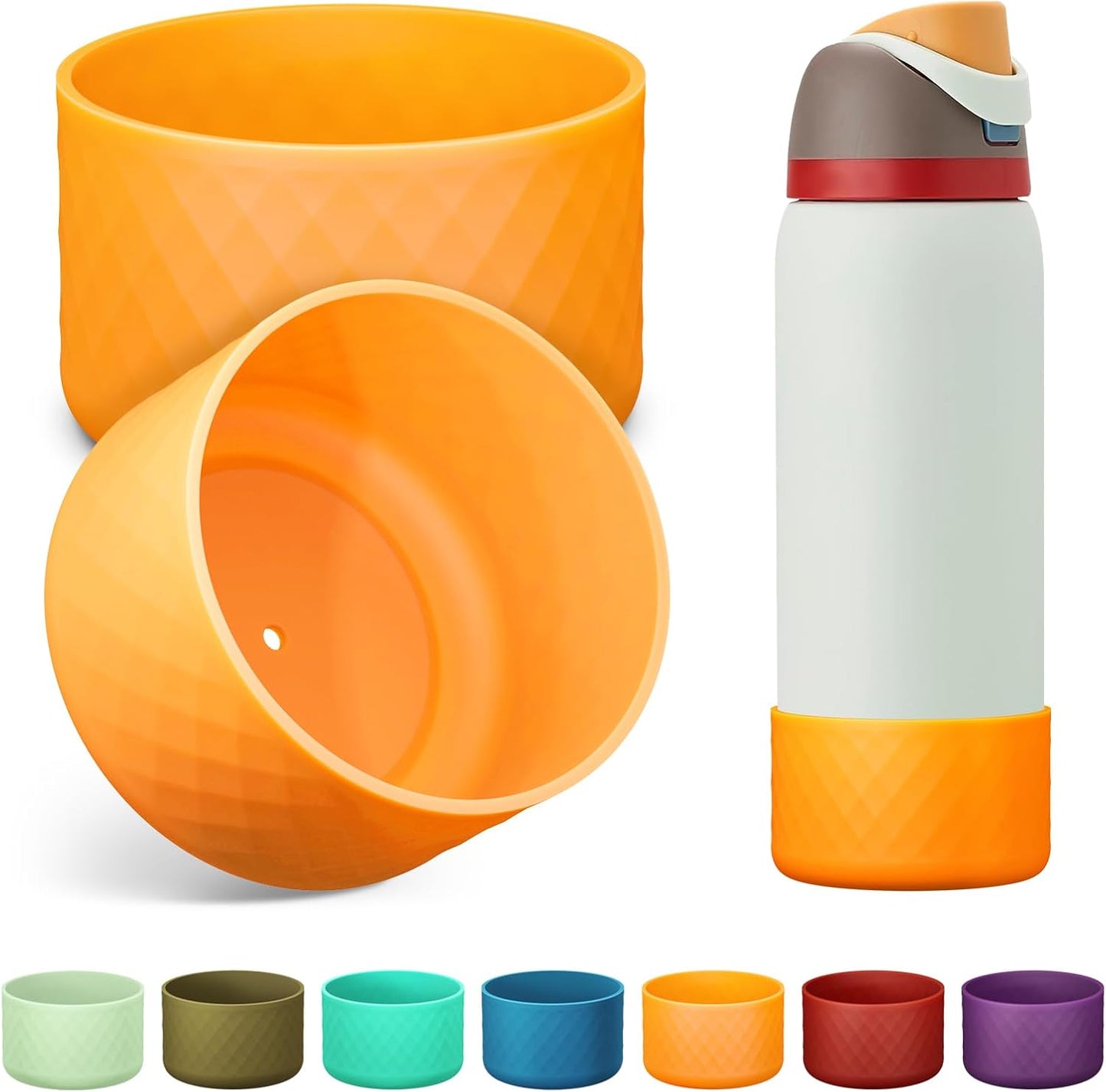 Owala Silicone Water Bottle Boot - Anti-Slip Protective Sleeve for 24oz, 32oz, 40oz Bottles