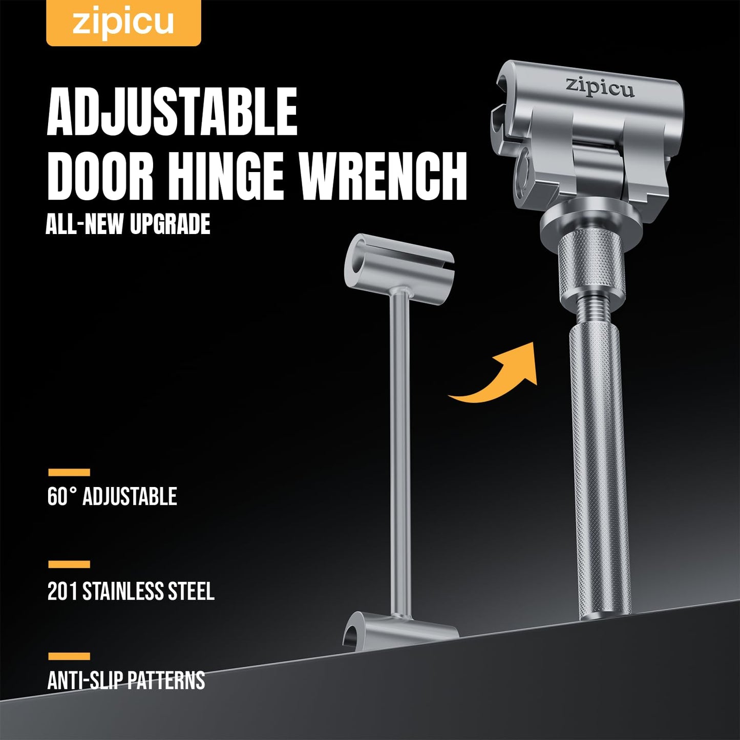 New-GEN Door Hinge Adjustment Tool – Professional Hinge Adjustment Tool | Universal Fit for Interior & Exterior Doors | Fix Sagging Doors in Seconds – Stainless Steel Construction