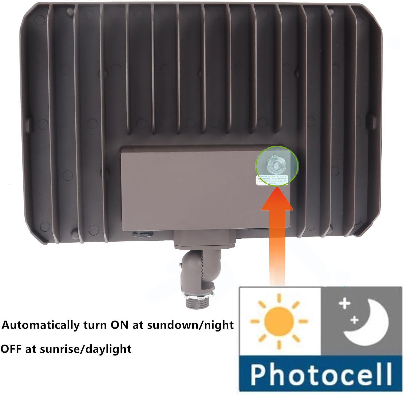 180W Outdoor LED Flood Light Dusk to Dawn with Knuckle, 25200LM 1500W Equivalent, 100-277V 5000K Daylight, ETL Commercial LED Flood Light Fixture, Outdoor Security Lighting for Landscape/Parking Lot