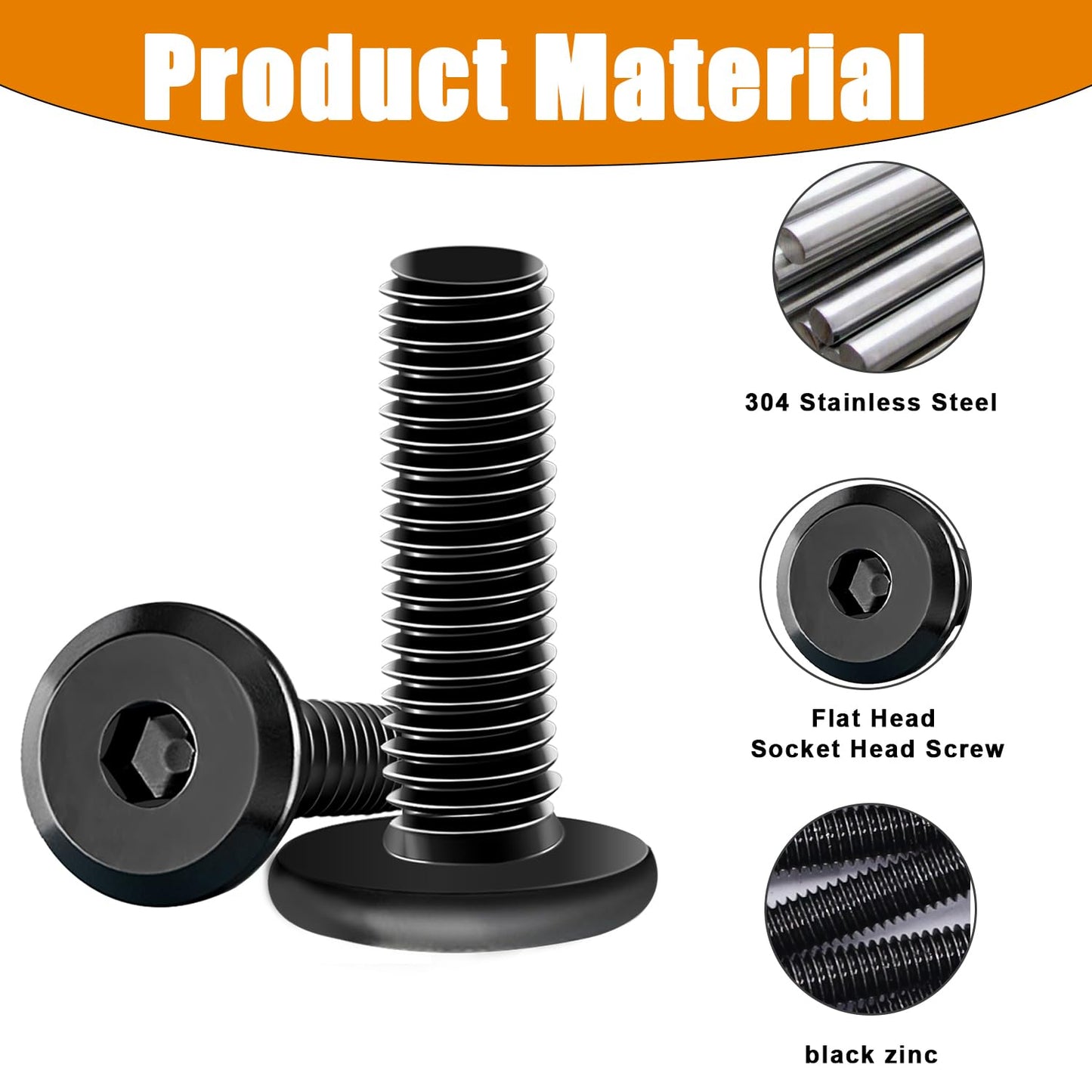 Taiss 30 Sets 1/4-20 x 3/4" Furniture Screw Nut Threaded Inserts for Wood,1/4-20 x 19/32" Nut Threaded Wood Inserts Bolt Fastener Connector Hex Socket Drive Screw-in Nuts with Hex Spanner