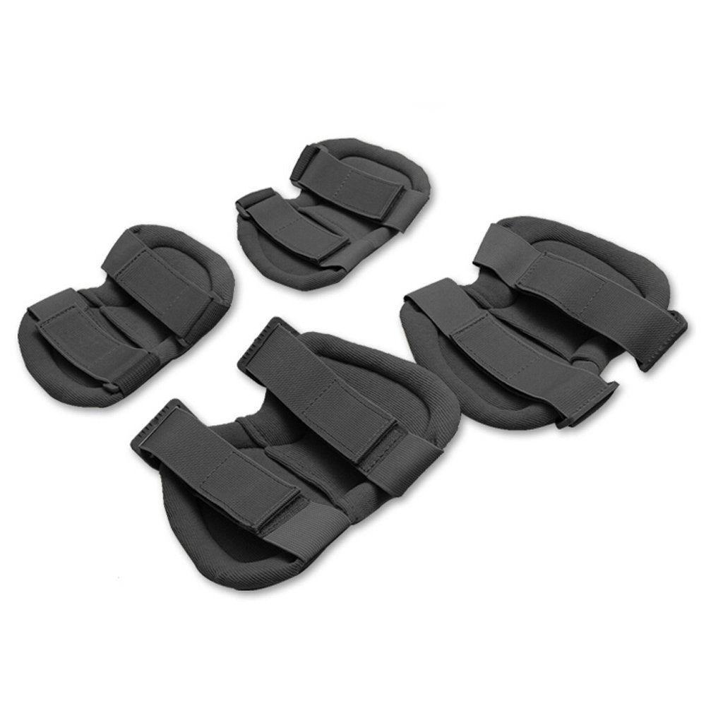 Skiennix Tactical Combat Knee & Elbow Protective Pads - Pack of 4 in Black for Ultimate Safety