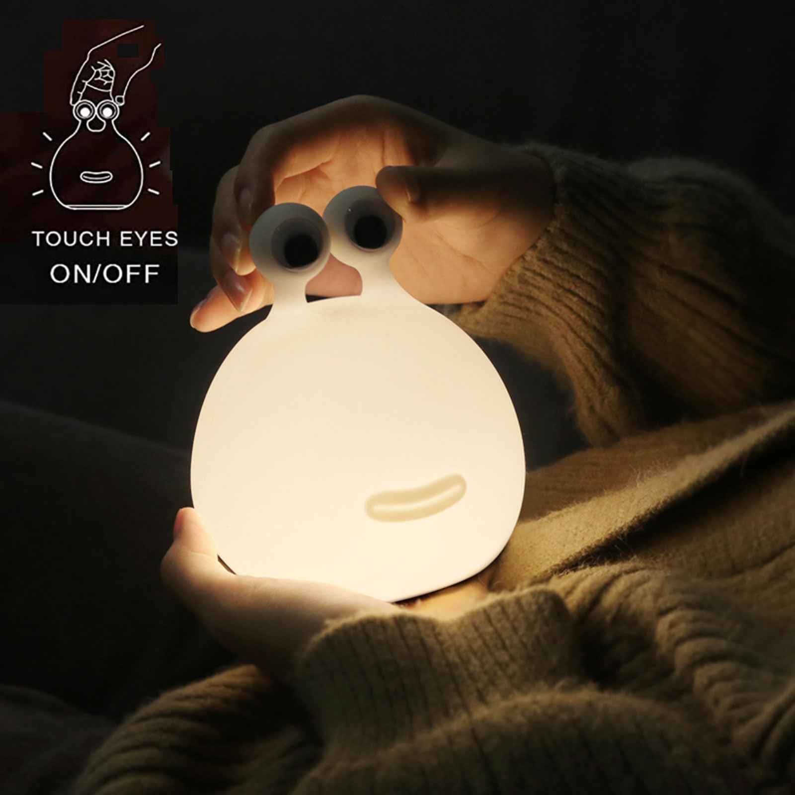 BOATHOG Slug Night Light,USB Rechargeable Animal Lamps Touch Control Timer and Dimmable for Breastfeeding, Cute Animal Bedside Lamp