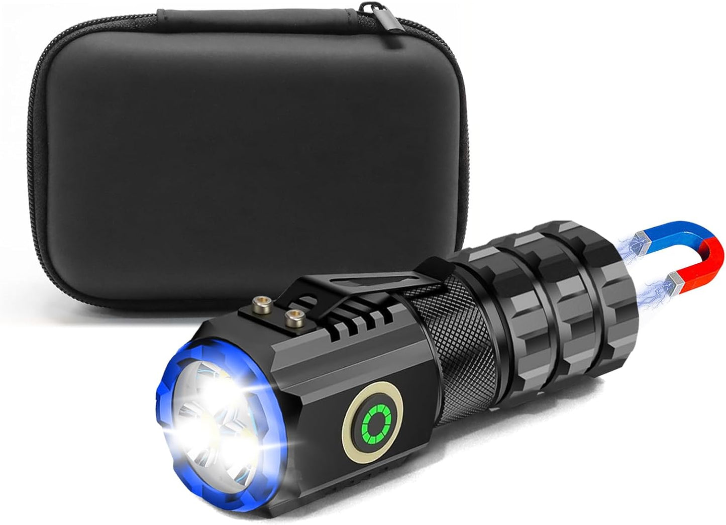 Skiennix Portable LED Mini Flashlight - Rechargeable EDC Pocket Light with 6 Modes & Magnet Clip | Waterproof for Outdoor Use