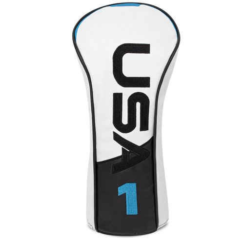 Golf Head Cover Golf Club Black and Blue PU Headcovers Set Fits Driver Fairway Wood Hybrid Utility Putter Iron Wedge Headcover.